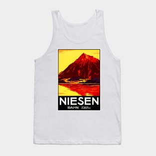 Vintage Travel Poster Niesen Switzerland Tank Top